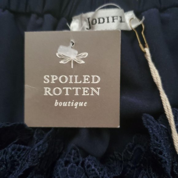 JODIFL Women's Lace Off-Shoulder Short Sleeve Black Blouse Size Small NWT - Picture 11 of 14